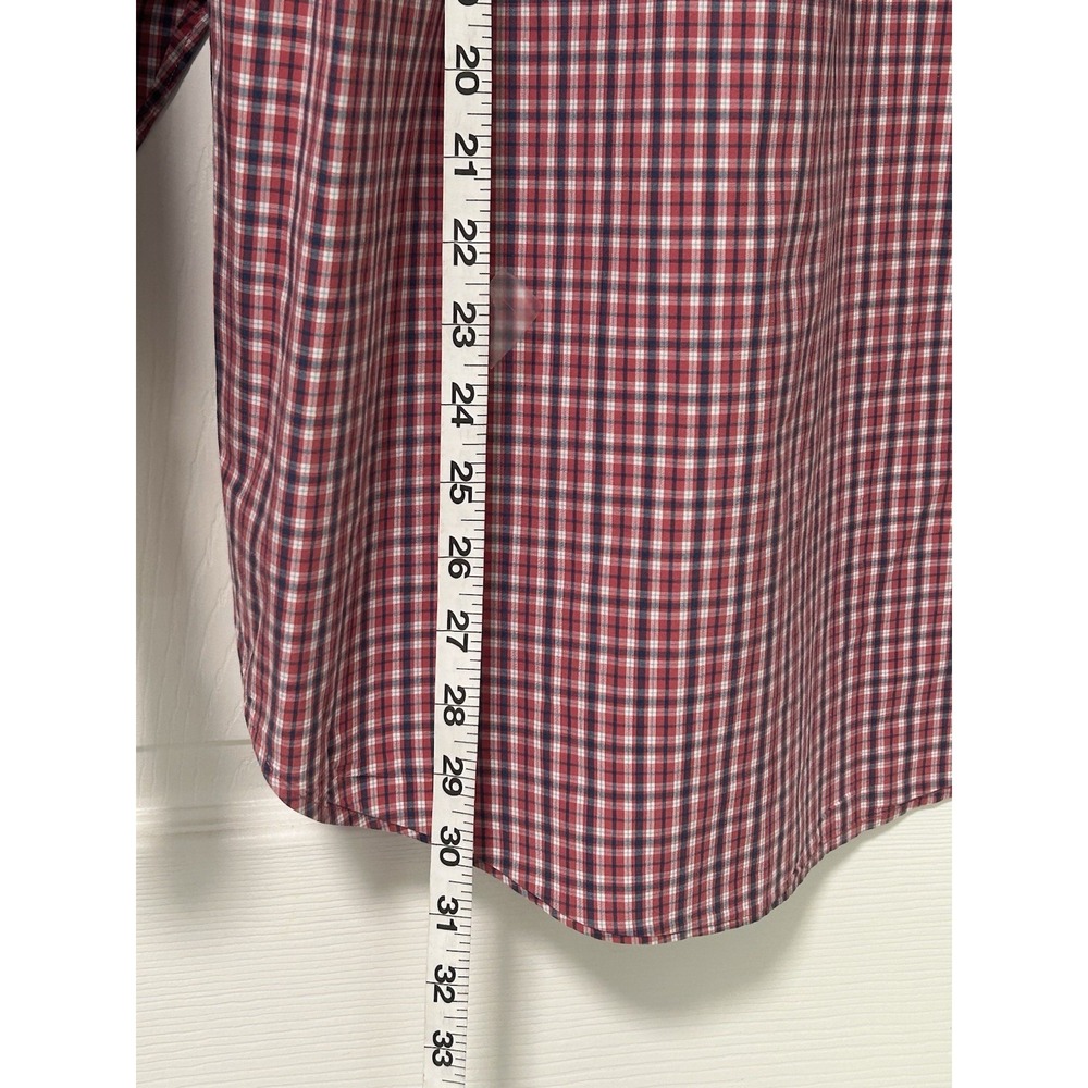 Men's Vineyard Vines Whale Red/Wht/Bl Plaid Long Sleeve Button Down Shirt Size M - Picture 5 of 6